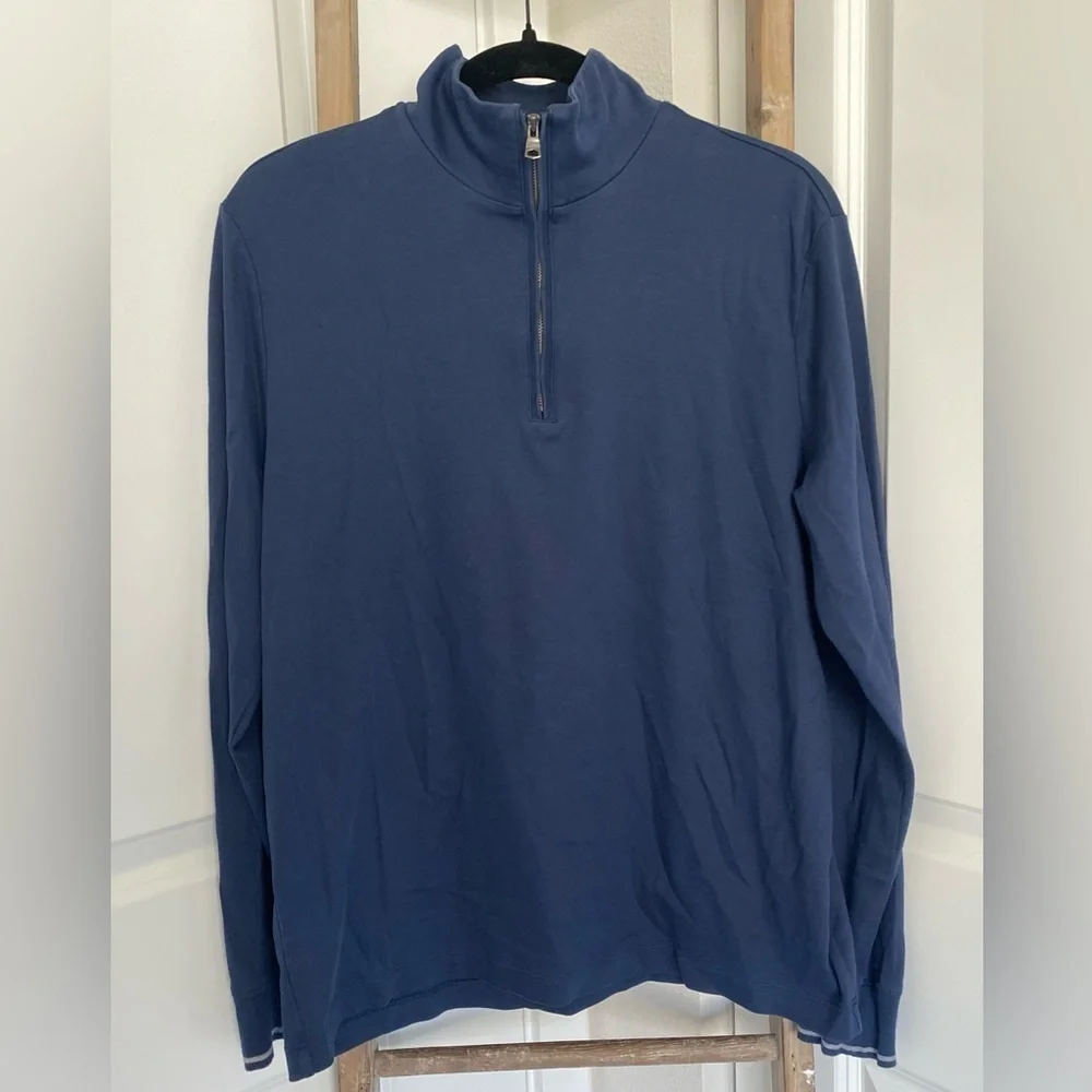 Men’s - Banana Republic Cotton Quarter Zip Sweater Hoodie - Size Large